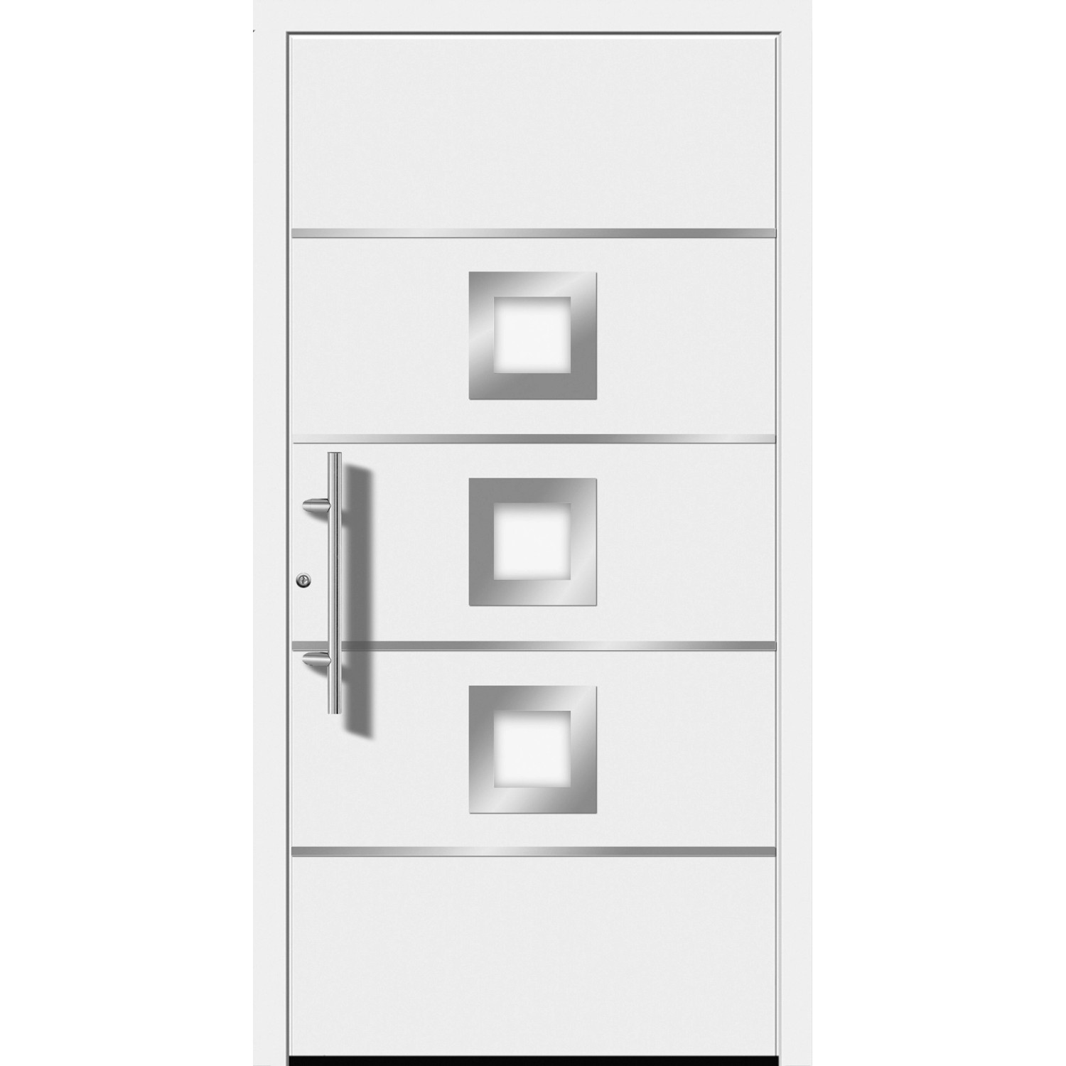 Splendoor Hliníkové vchodové dveře Moderno M390/P, bílé, 110 L