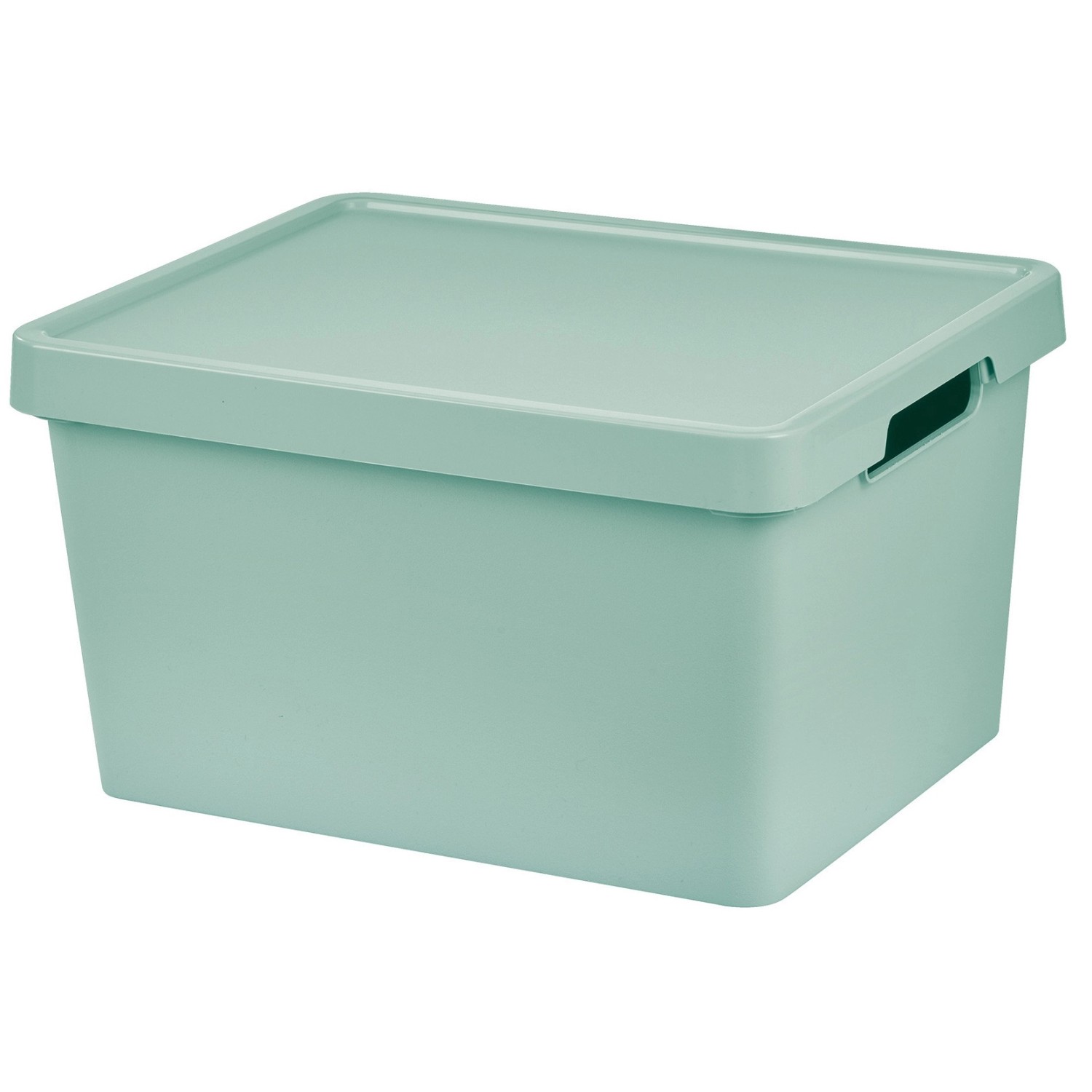 Tontarelli Úložný box MAYA L s víkem šalvějová zelená, 38,5 x 33 x 54,5cm, 16,2l