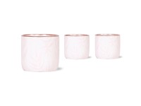 Keramický květináč Leaf bílorůžový pr. 6 x 5 cm Keramický květináč Leaf bílorůžový pr. 6 x 5 cm