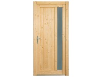 PANTO Dřevěné vedlejší vchodové dveře NET-510 přírodní smrk, 88 x 198 cm, L PANTO Dřevěné vedlejší vchodové dveře NET-510 přírodní smrk, 88 x 198 cm, L