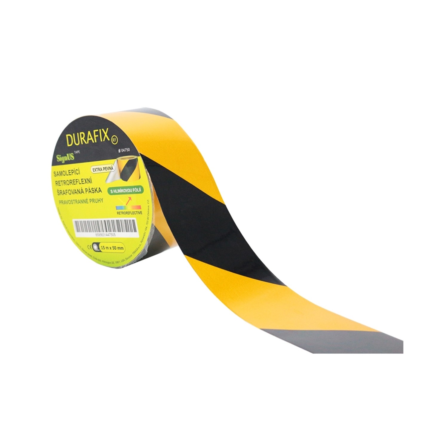 Žlutočerné pásy - šrafování 1,5m