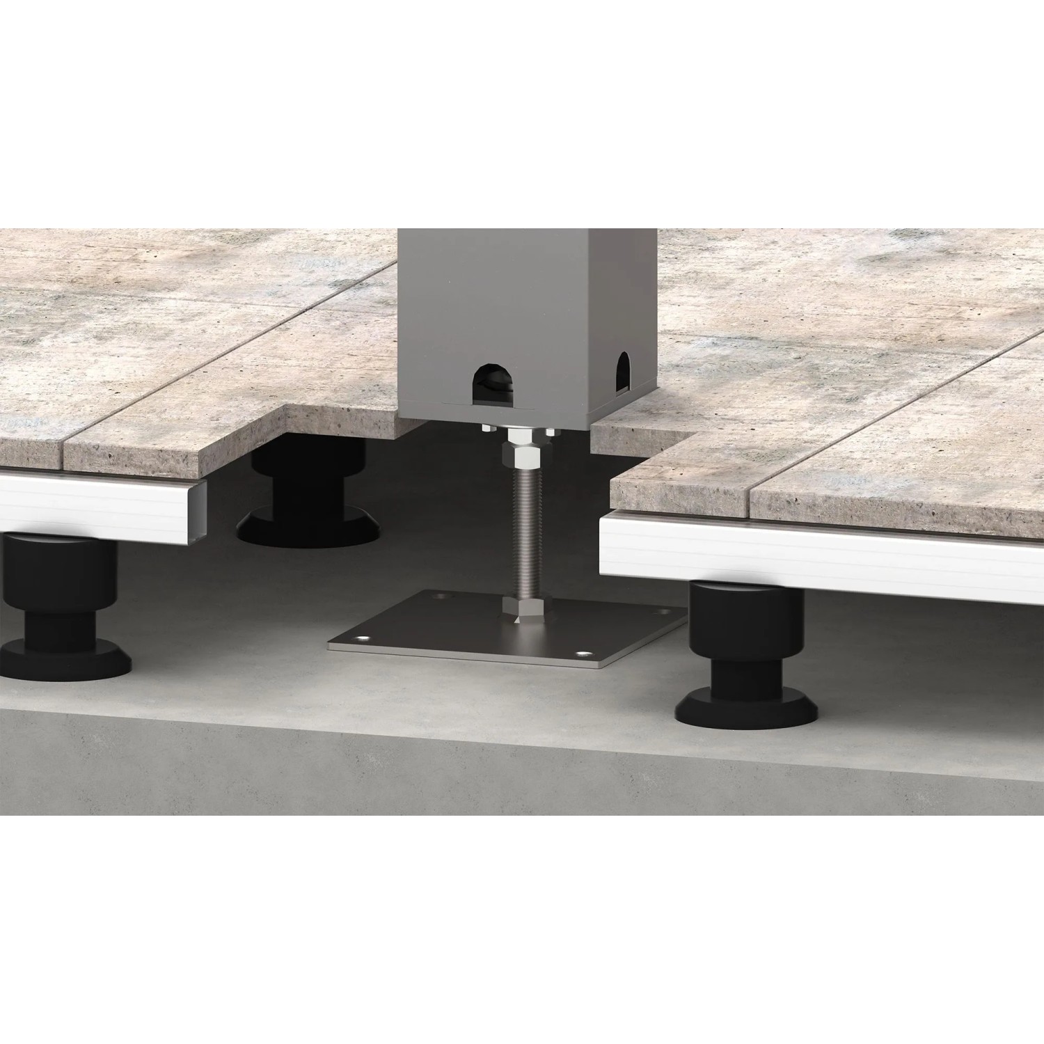 Biohort Výškově nastavitelná základní deska 20 x 20 x 25,5cm pro Pergolu kř.šedá