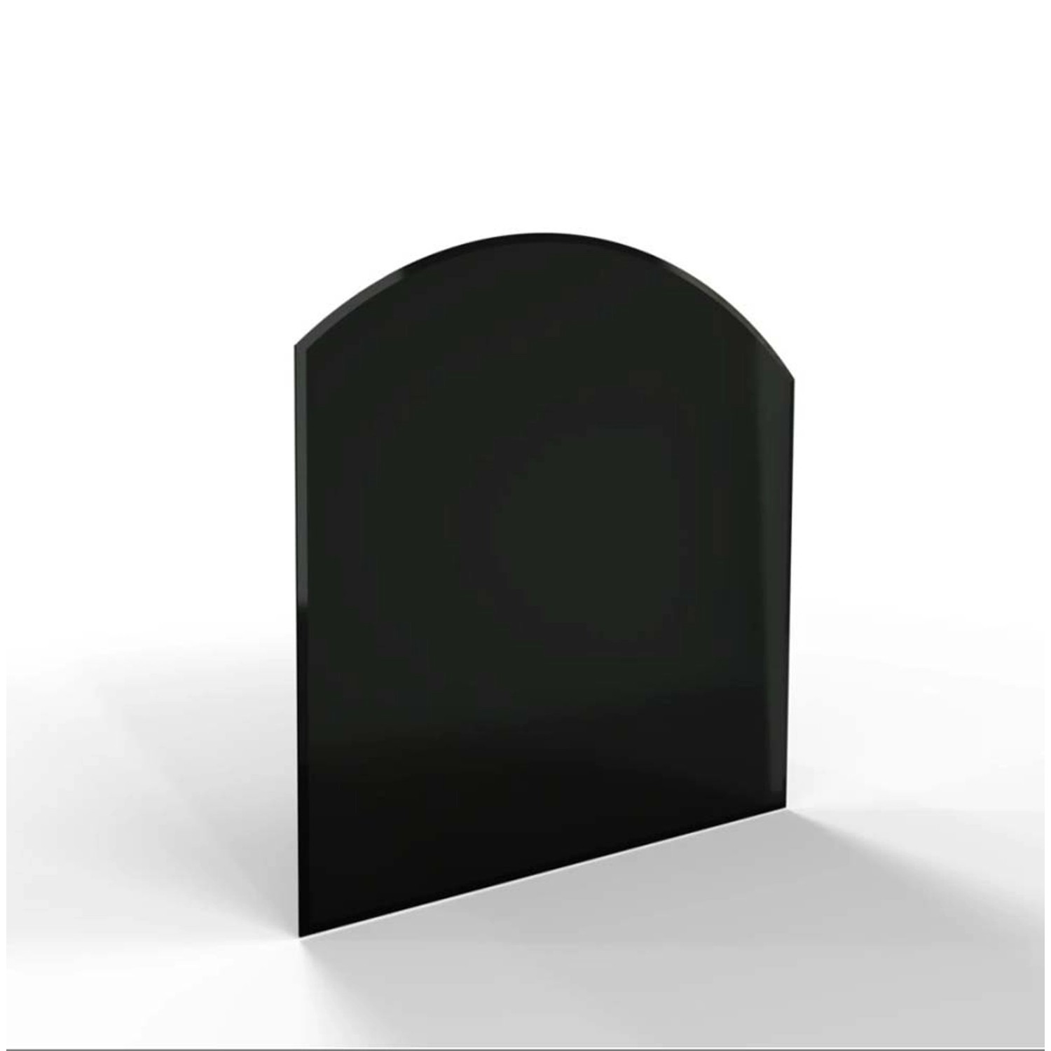 HS Flamingo Sklo pod kamna oblouk R725, černé, 1000 x 1000 x 6 mm