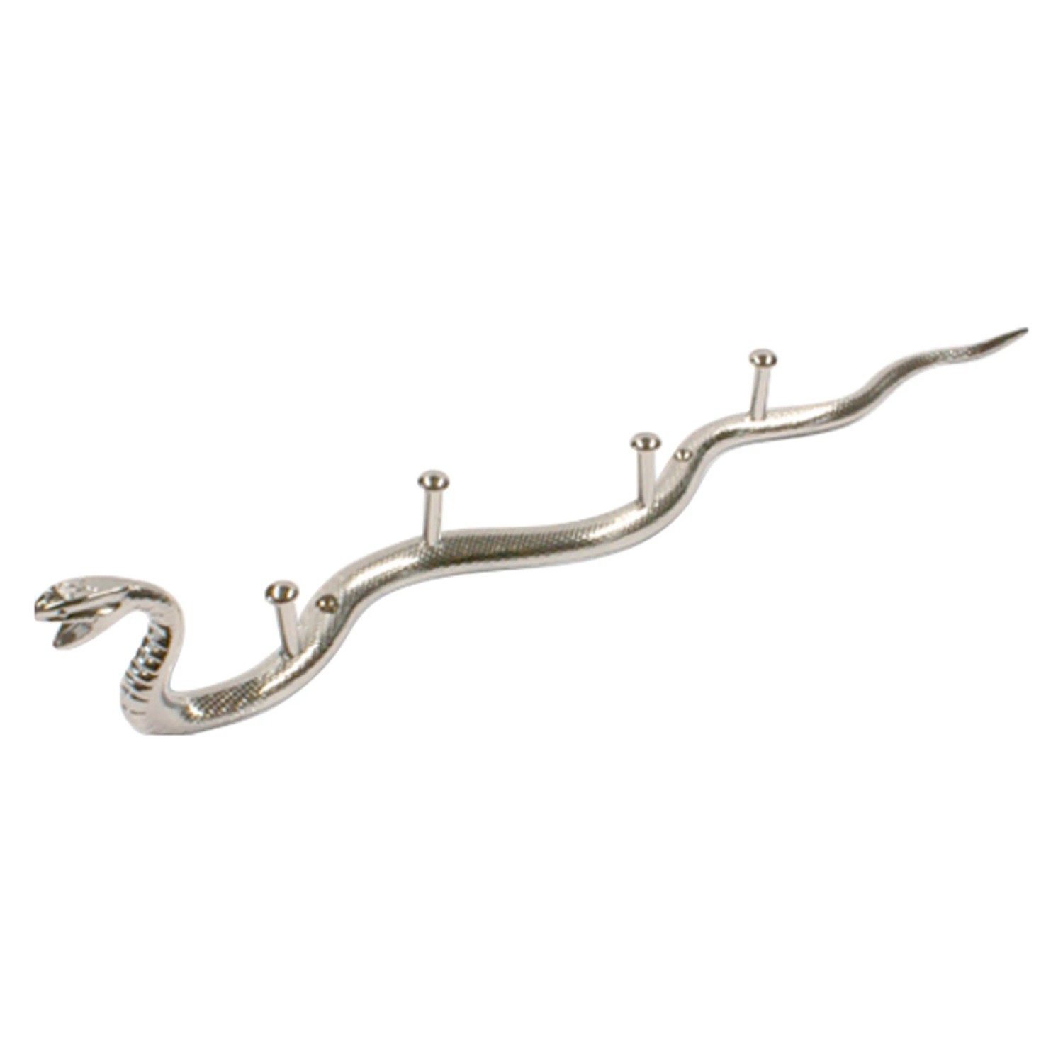 Lišta ve tvaru hada se 4 háčky, kovová chromovaná