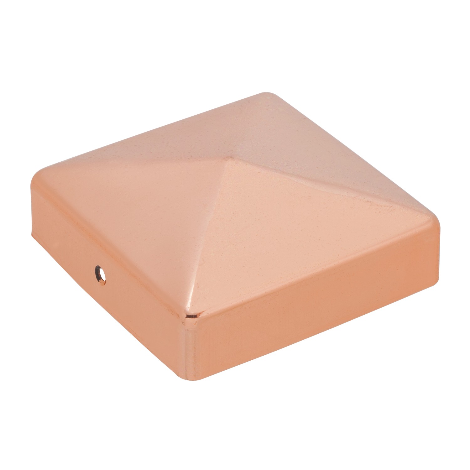 Krytka sloupku čtvercová z mědi natřená zaponovým lakem 91 x 91 mm