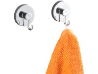 Wenko Vacuum-Loc Sada háčků chrom lesklý 2dílná kulatá