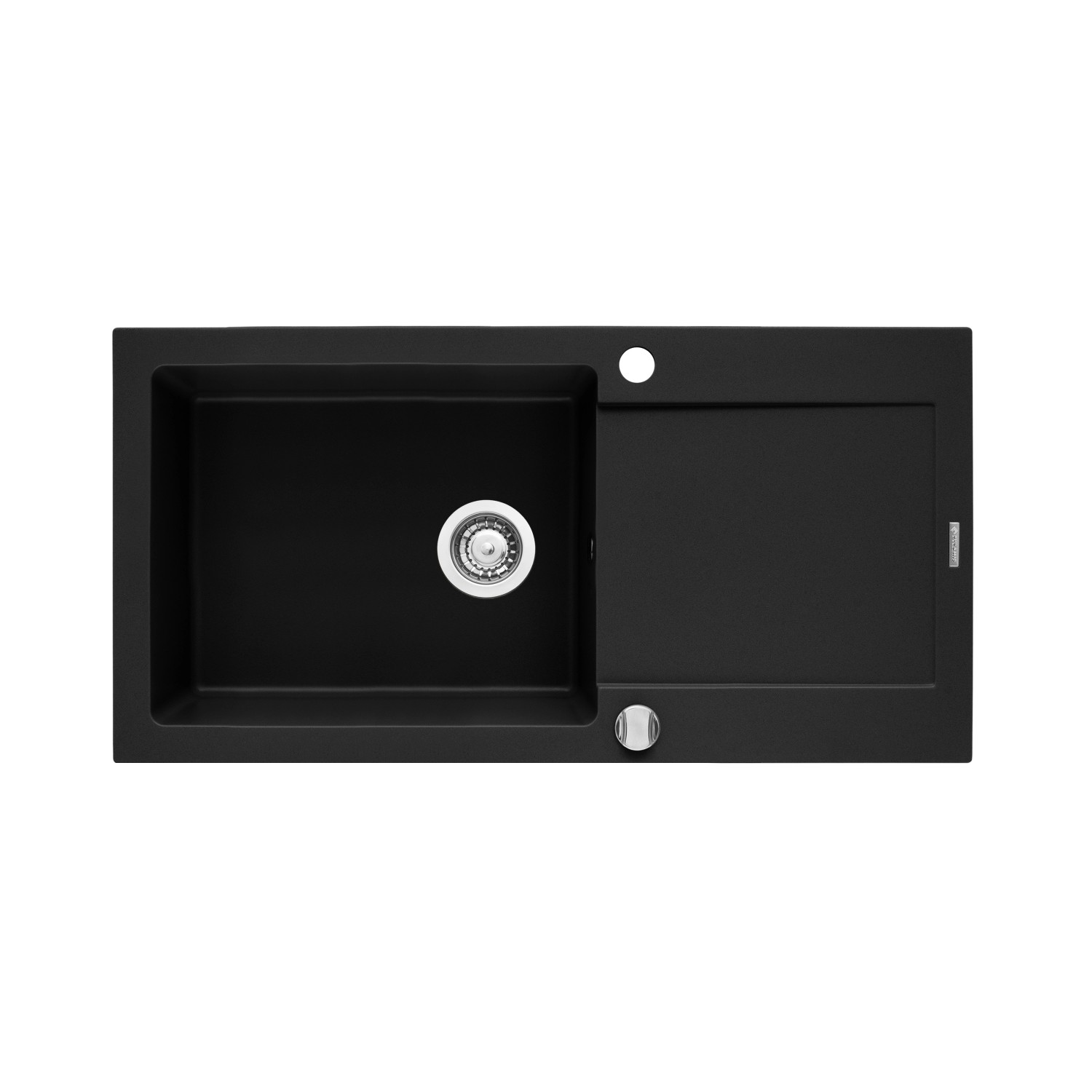 Pyramis Granitový dřez s odkapávačem Mido 1B 1D, volcano, 100 x 50 cm