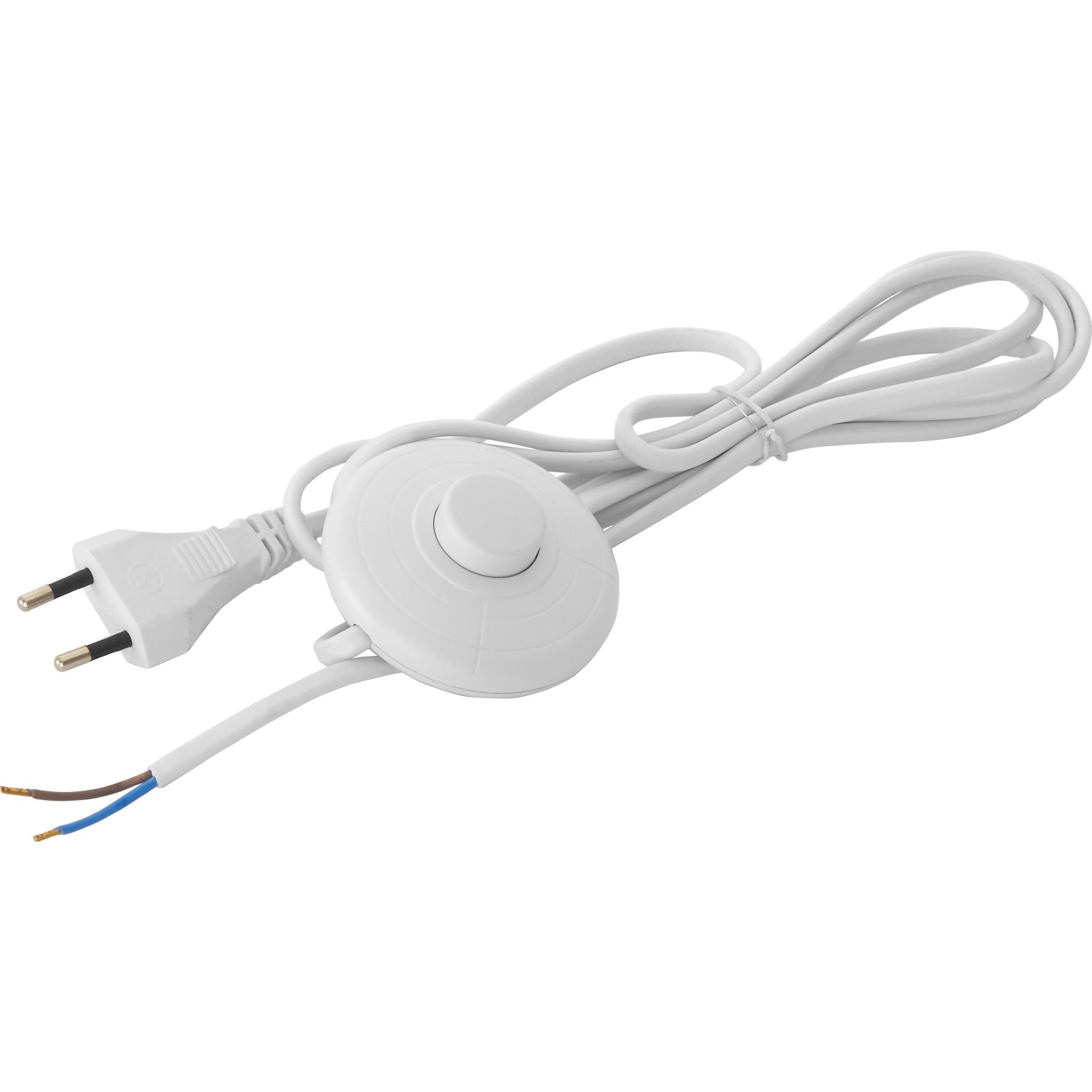 OBI Přívodní kabel s nášlapným spínačem, bílý, 2 m