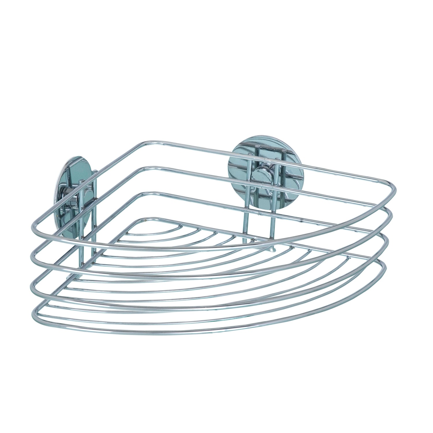 Wenko Turbo-Loc Rohová odkládací plocha zaoblená lesklý chrom