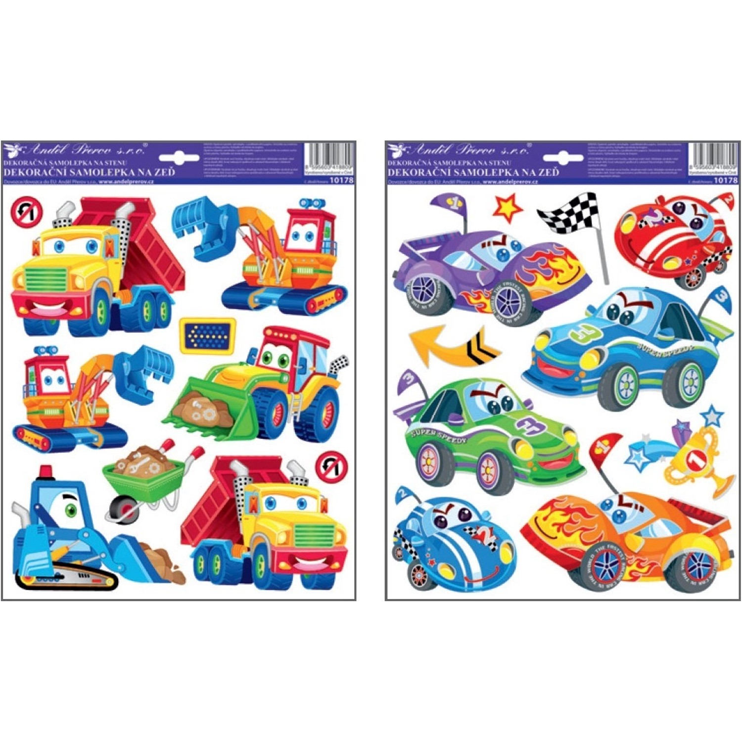 Anděl Přerov Samolepky na zeď auta, mix dekorů, 33 x 29 cm