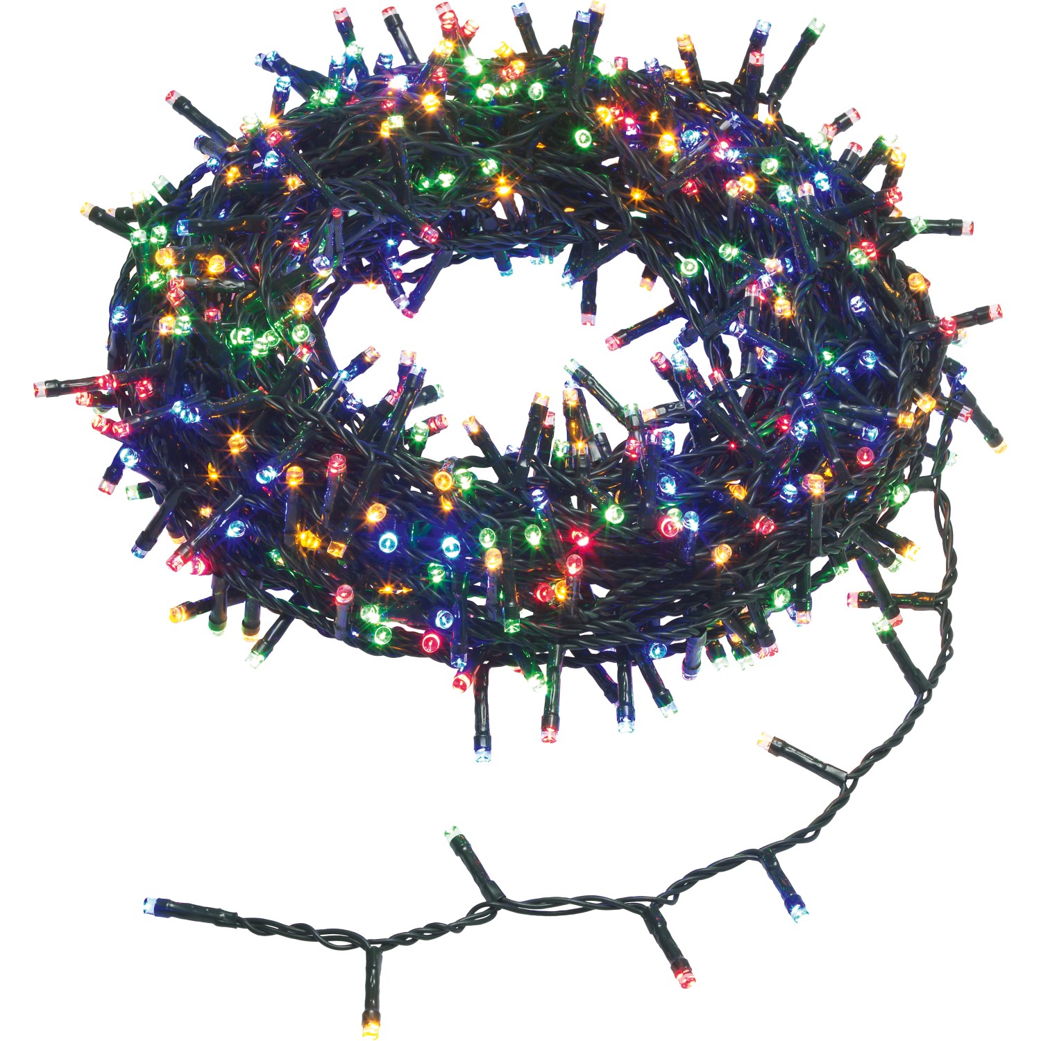 Vánoční LED světelný řetěz, 600 vícebarevných diod, 24 m