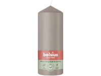 Bolsius Válcová svíčka Essentials, hnědošedá Light Taupe, pr. 5,8 x 15 cm