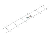 OBI Kovový špalír 150 cm x 30 cm zelený