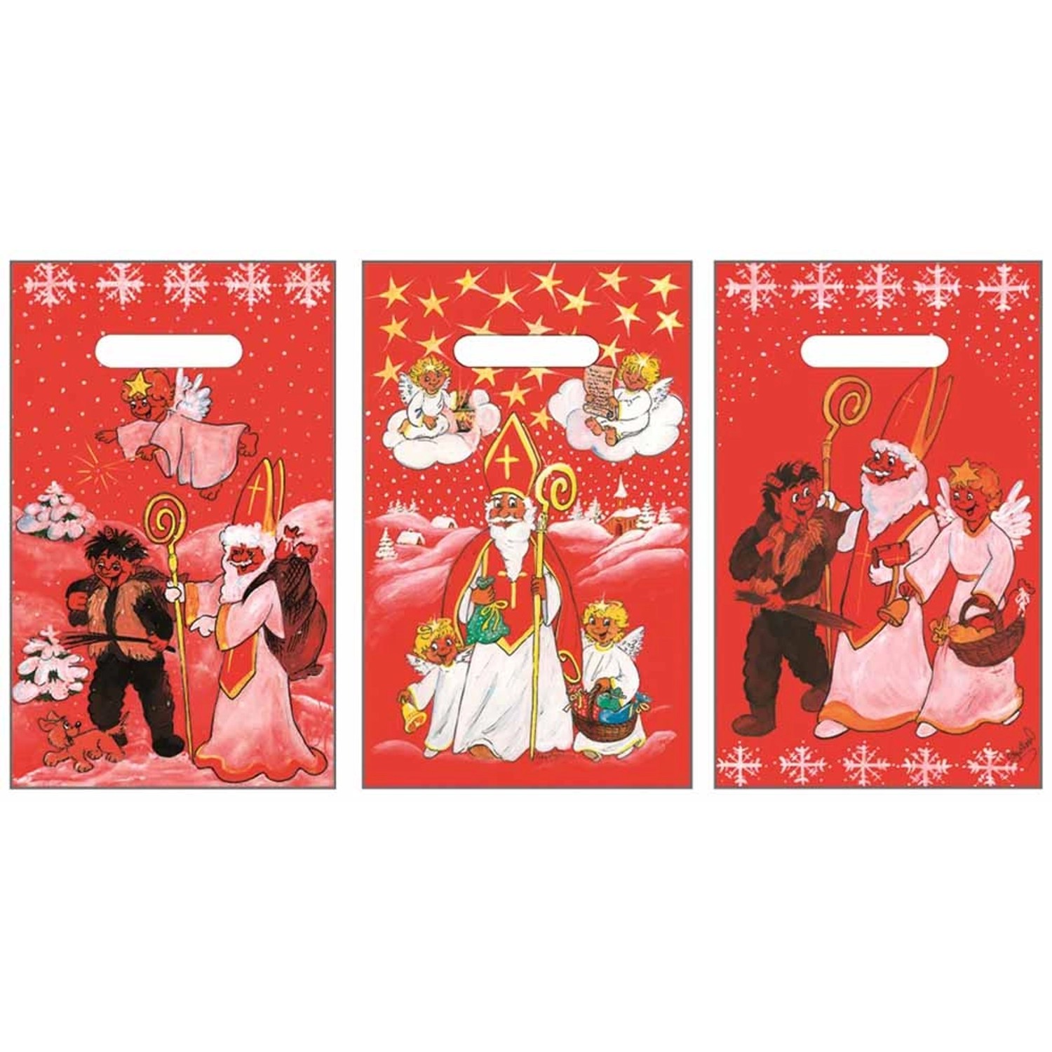 Anděl Přerov Dárková igelitová taška, mikuláš. motiv, různé druhy, 32x20cm, 1 ks