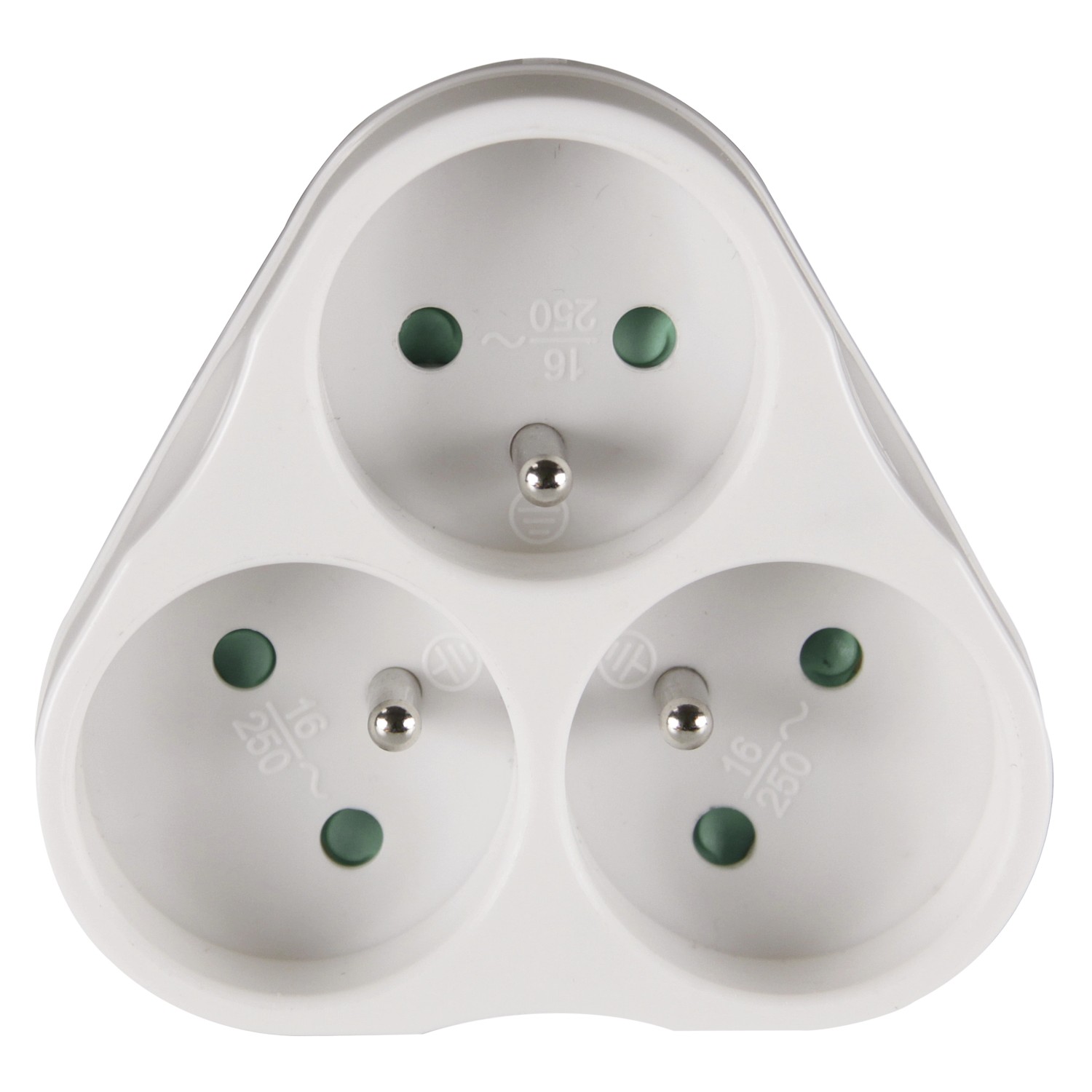 Emos Rozbočovací zásuvka bílá, 3 x kulatá