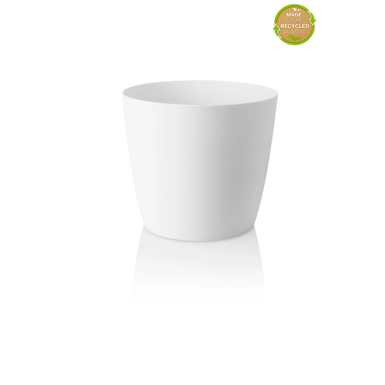 Flower Lover Květináč s kolečky ELLA TWIST'n'ROLL, bílá matná, pr. 40 cm