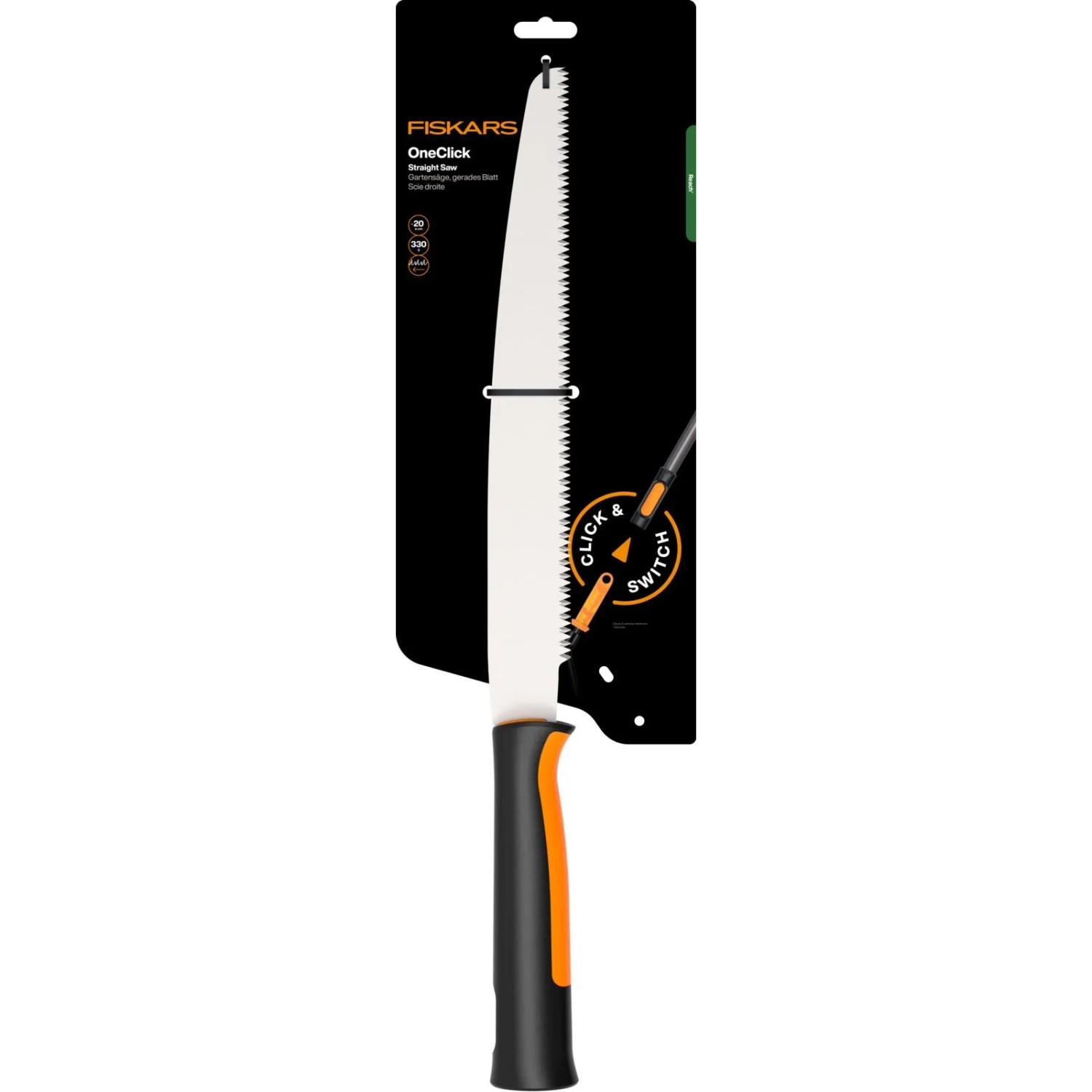 FISKARS Přímá prořezávací pila OneClick Reach 20 cm