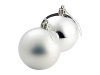 OBI Sada koulí na vánoční stromek stříbrná, 40 ks