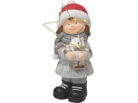 LED vánoční figurka dívka, 20 diod, IP44, 20 x 19,5 x 42,5 cm