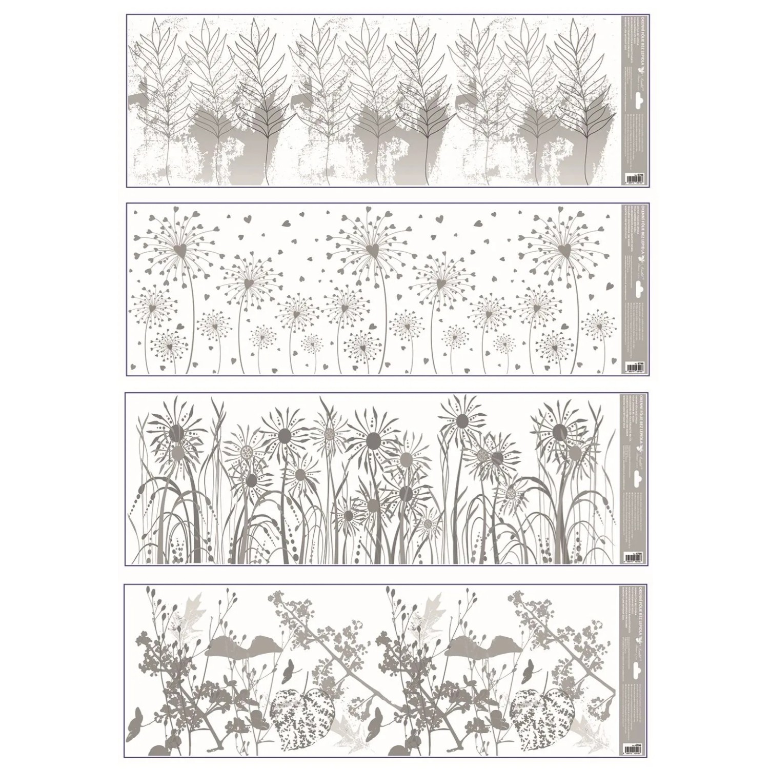 Anděl Přerov Okenní fólie stínící netransparentní, různé druhy, 1 ks, 29,8x90 cm