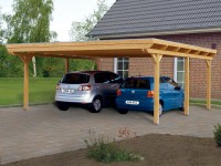Skan Holz Přístřešek na auto Emsland EPDM, přírodní, 613 x 604 cm