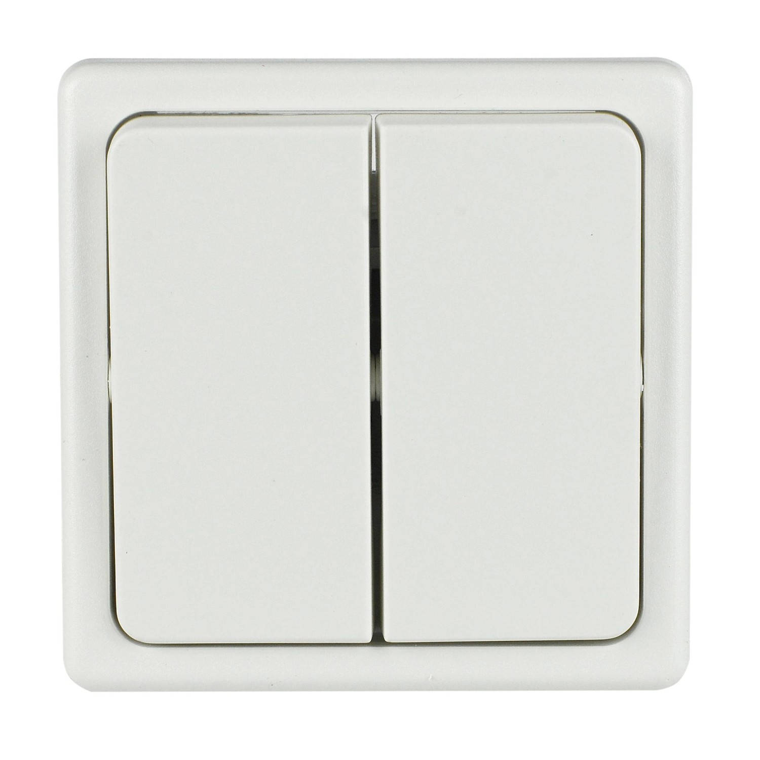 SEZ Dvojitý střídavý spínač Standard DS 1221-5B B bílý 28 x 82 x 82 mm