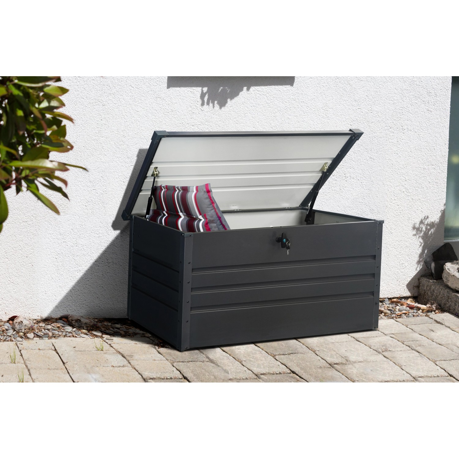 Floraworld Úložný box antracitový 400 l, 132 x 62 x 62 cm