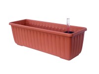 Plastia Samozavlažovací truhlík Siesta Lux, terakota, 80 x 19 x 19 cm