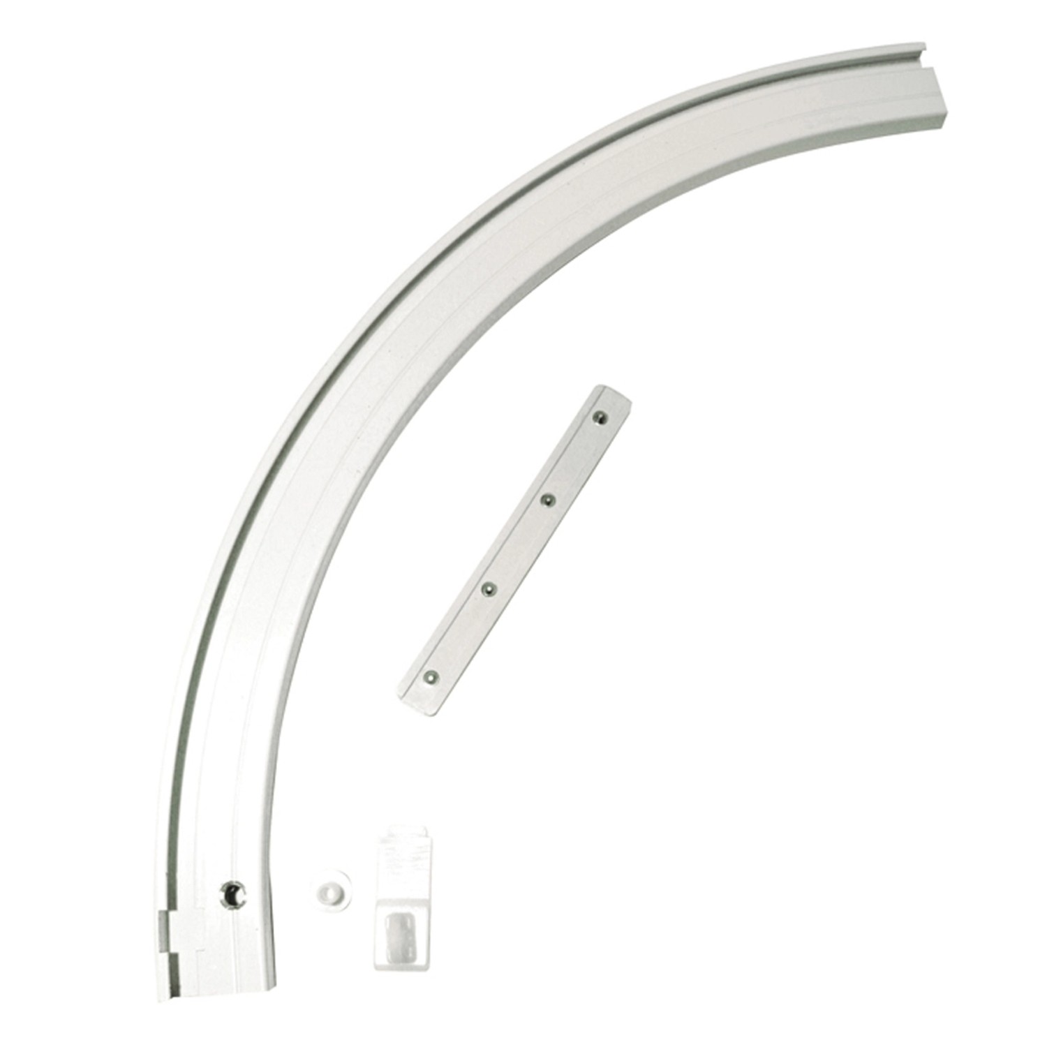 Gardinia Levý oblouk pro jednodrážkovou záclonovou kolejničku, bílý