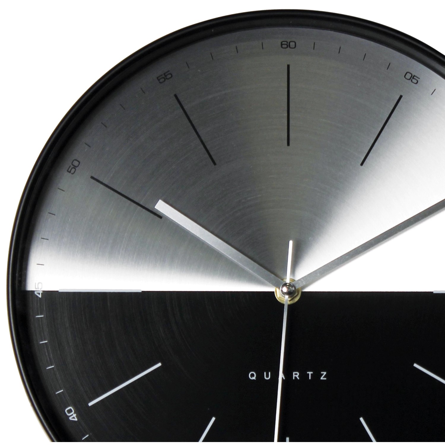 SPLENDID Nástěnné hodiny PETRA, černá/stříbrná, pr. 30 x 4 cm