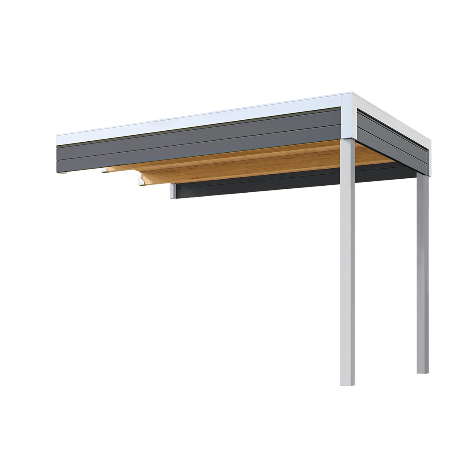 Weka Přístavba 2 pro dřevěný zahradní domek Batu 1, tmavě šedá, 300 x 200 cm