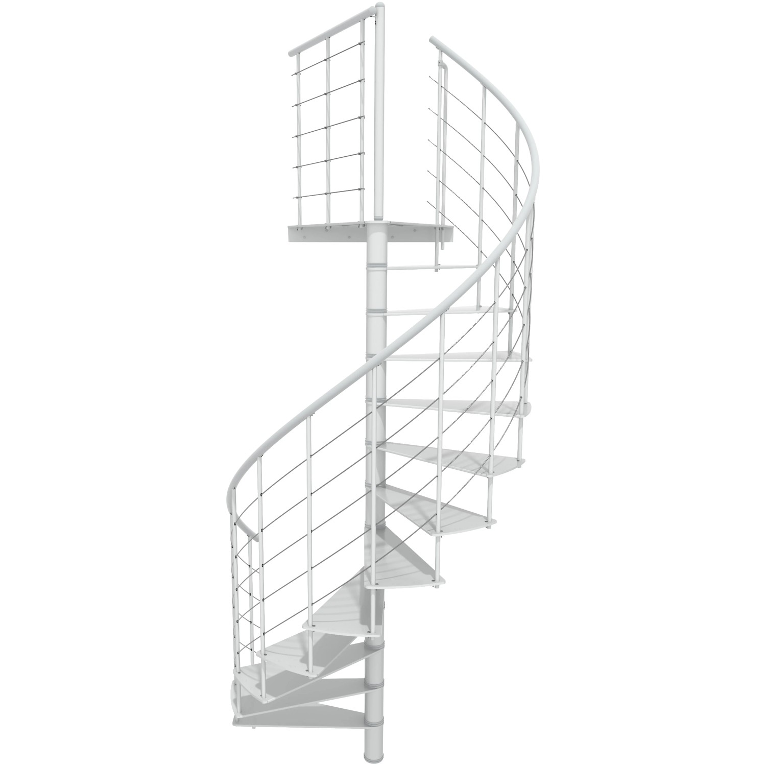 Minka STAIRS Kovové točité schodiště Milano bílé pr. 160 cm
