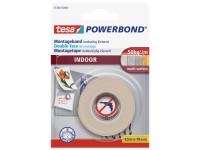 tesa Oboustranná montážní páska Powerbond INDOOR, bílá, 1,5 m x 19 mm