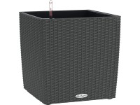 Lechuza Květináč Cube Cottage 40 antracitový, 400 x 390 x 390 mm