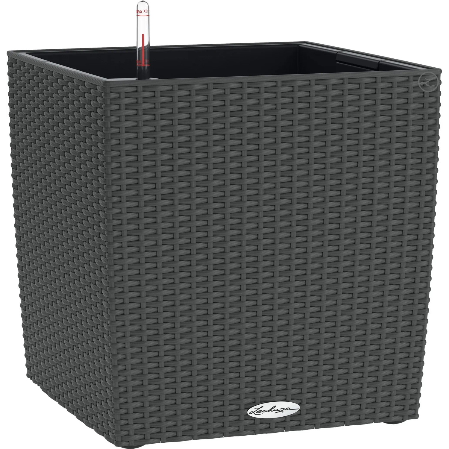 Lechuza Květináč Cube Cottage 40 antracitový, 400 x 390 x 390 mm