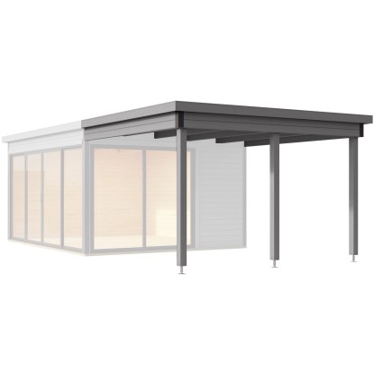 Weka Přístavba pro designový domek 412 vel. 2, světle šedá, 300 x 322 cm