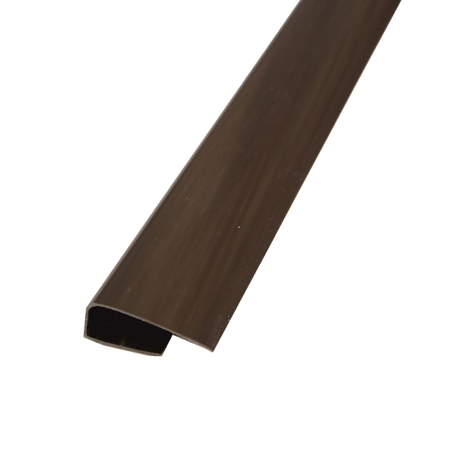 HOPA Okrajový profil k plastovému obkladu, tm. dřevo, 43 x 12 mm