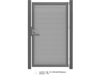 GroJa Lumino Branka uni bez sl. stříbrošedá/antracitový rám 100 x 180 x 4 cm