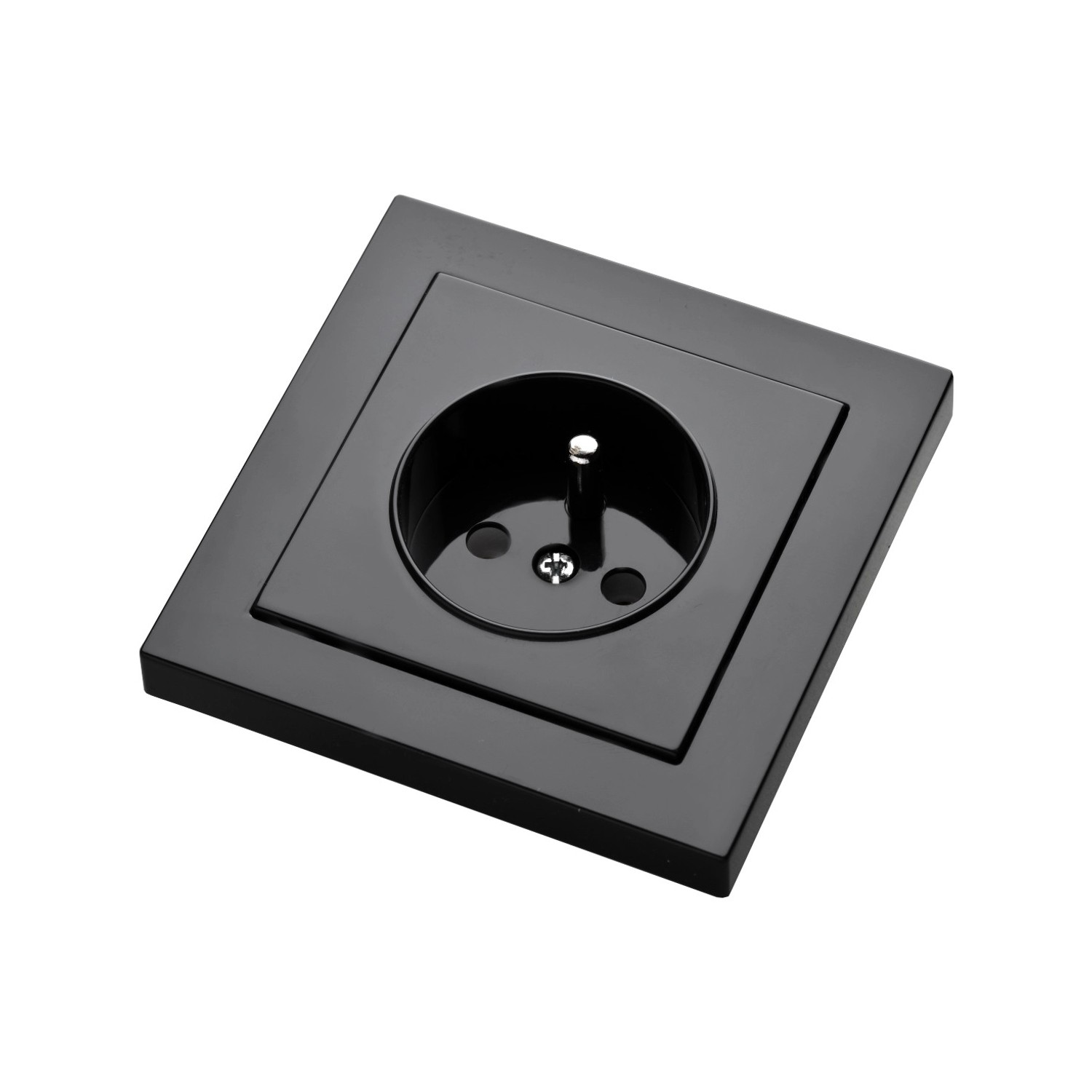 Zásuvka jednoduchá Cubus grafit 28515