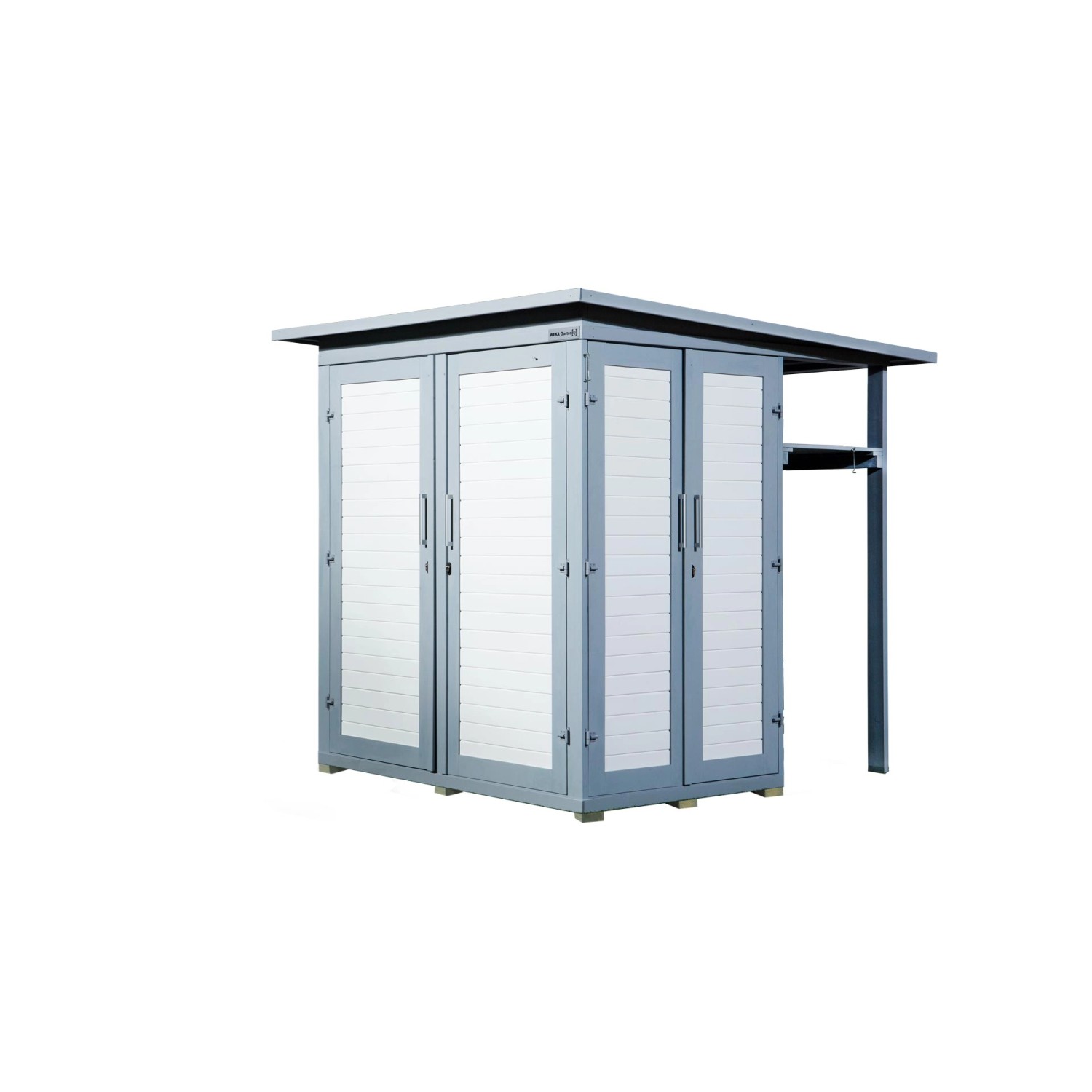 Weka Zahradní skříň Garten Q Multi, šedá, 217 x 224 x 224 cm