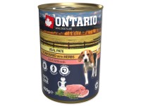 Ontario Konzerva Adult s telecím paté s bylinkami 400 g