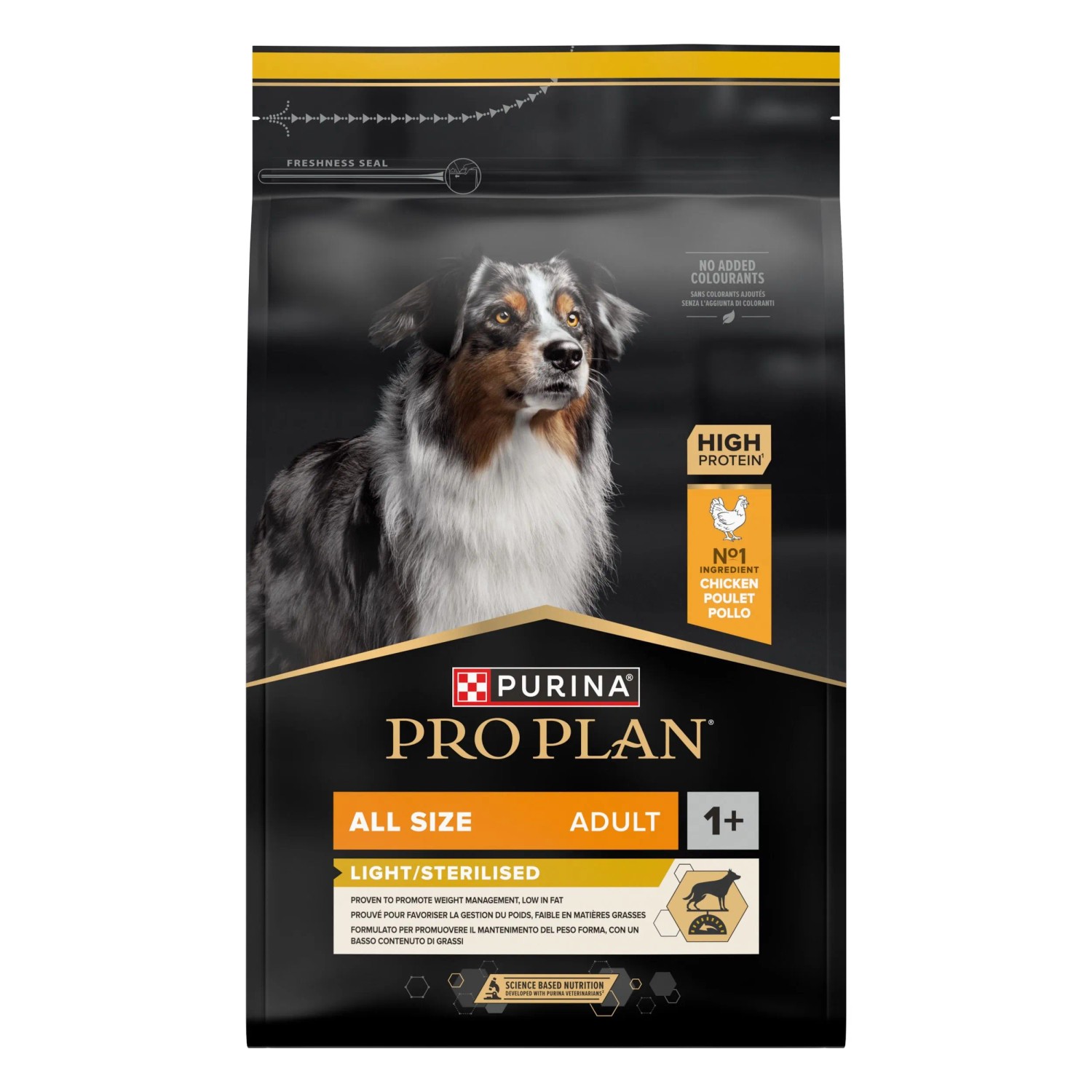 PRO PLAN Adult All Sizes Light Sterilised Granule pro psy kuře 3 kg