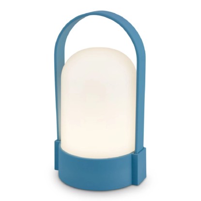 BRILO Aku nabíjecí stolní lampa Asa modrá 1W 50lm 3000K pr. 85 x 155 mm