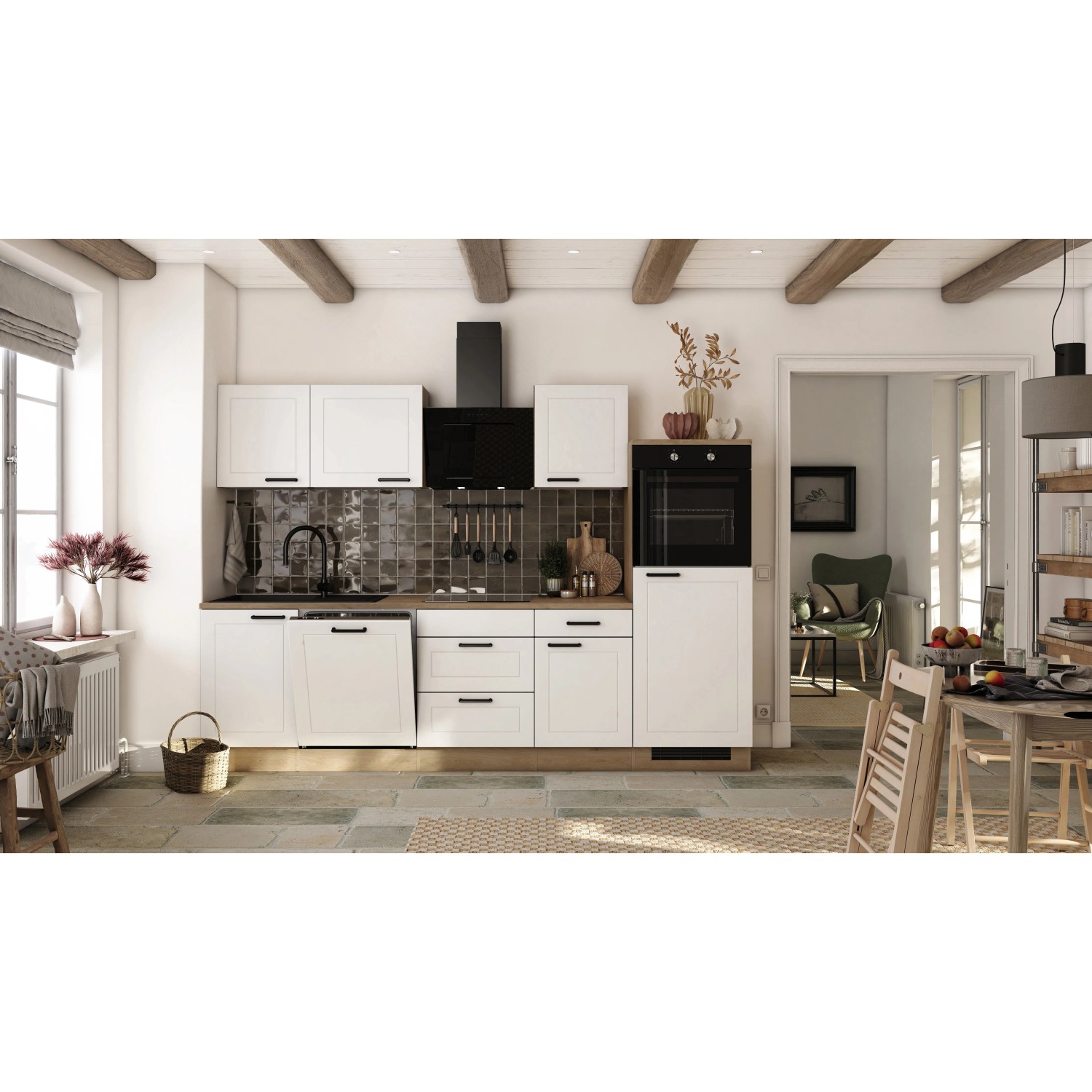 Flex-Well Kuchyně Julia 280 cm/typ 4 - bez el. spotřebičů a dřezu