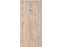 DOORNITE Falcové interiérové vstupní dveře s kukátkem kaš. fólie dub Hudson 90 P