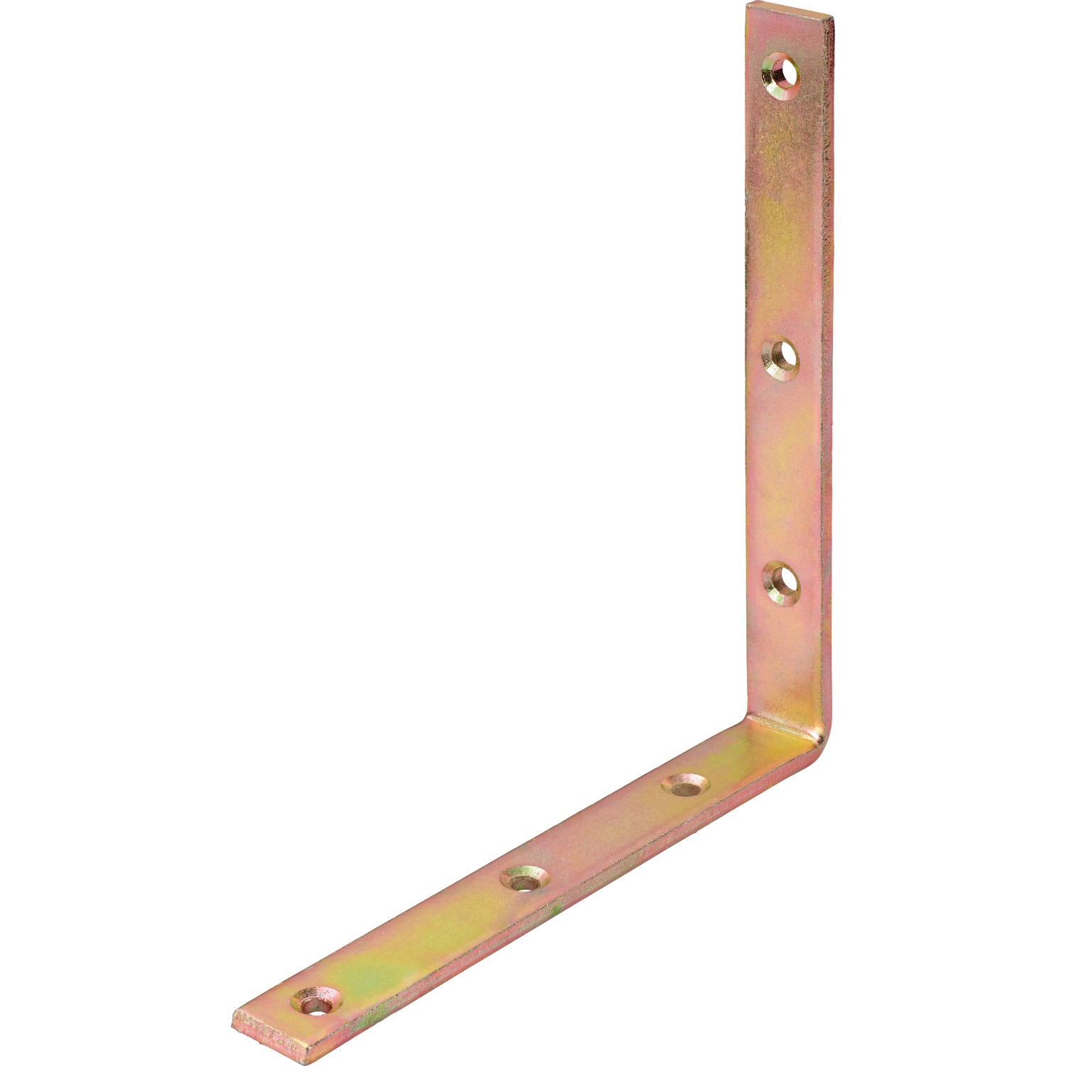 Konstrukční úhelník, žlutě pozinkovaný, 160 mm x 160 mm x 20 mm