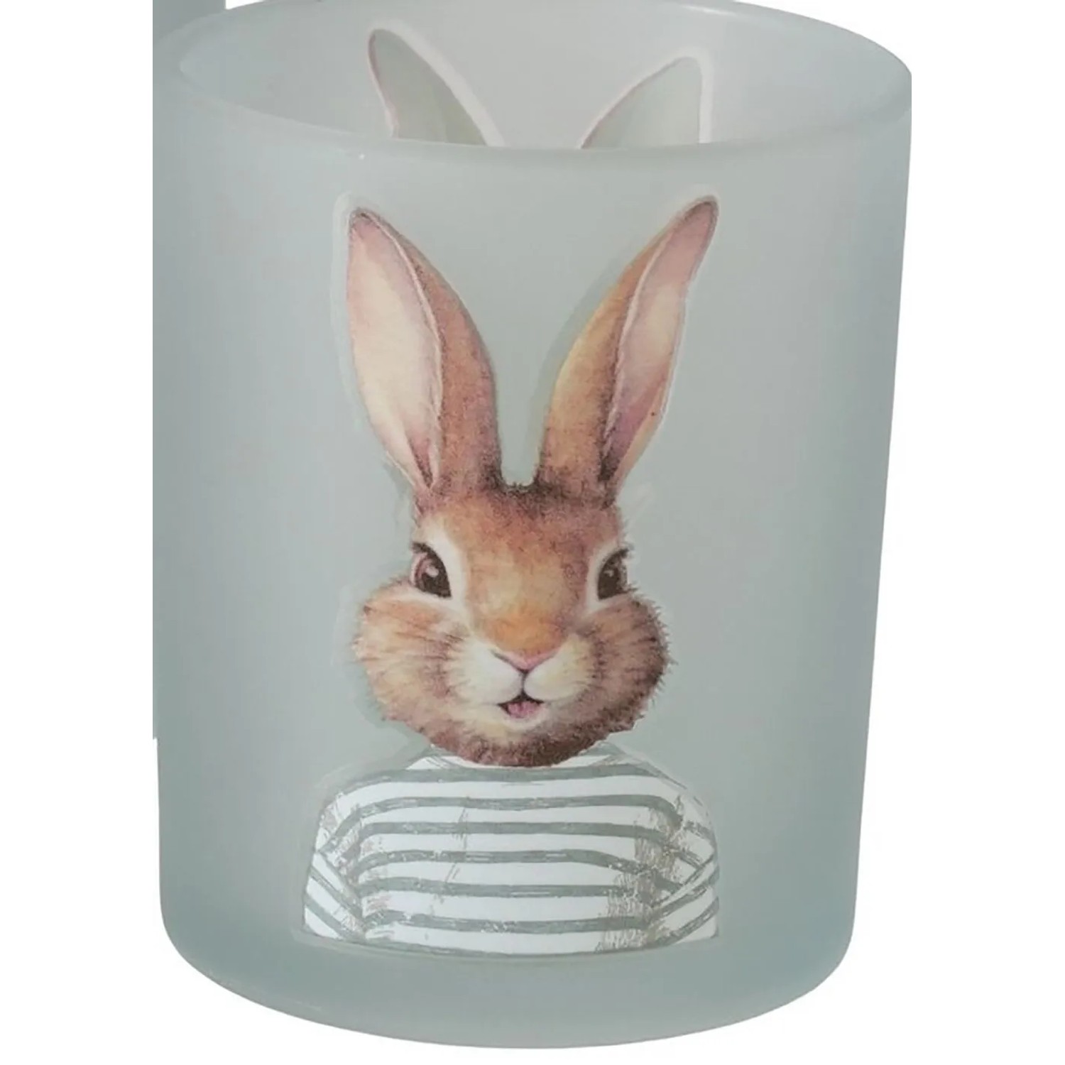 Boltze Skleněný svícen zajíc Jonas S, pr. 9 x 10 cm