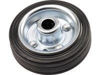 Kolo s gumovou obručí průměr 80 mm ocelový ráfek náboj 40 mm černé Kolo s gumovou obručí průměr 80 mm ocelový ráfek náboj 40 mm černé