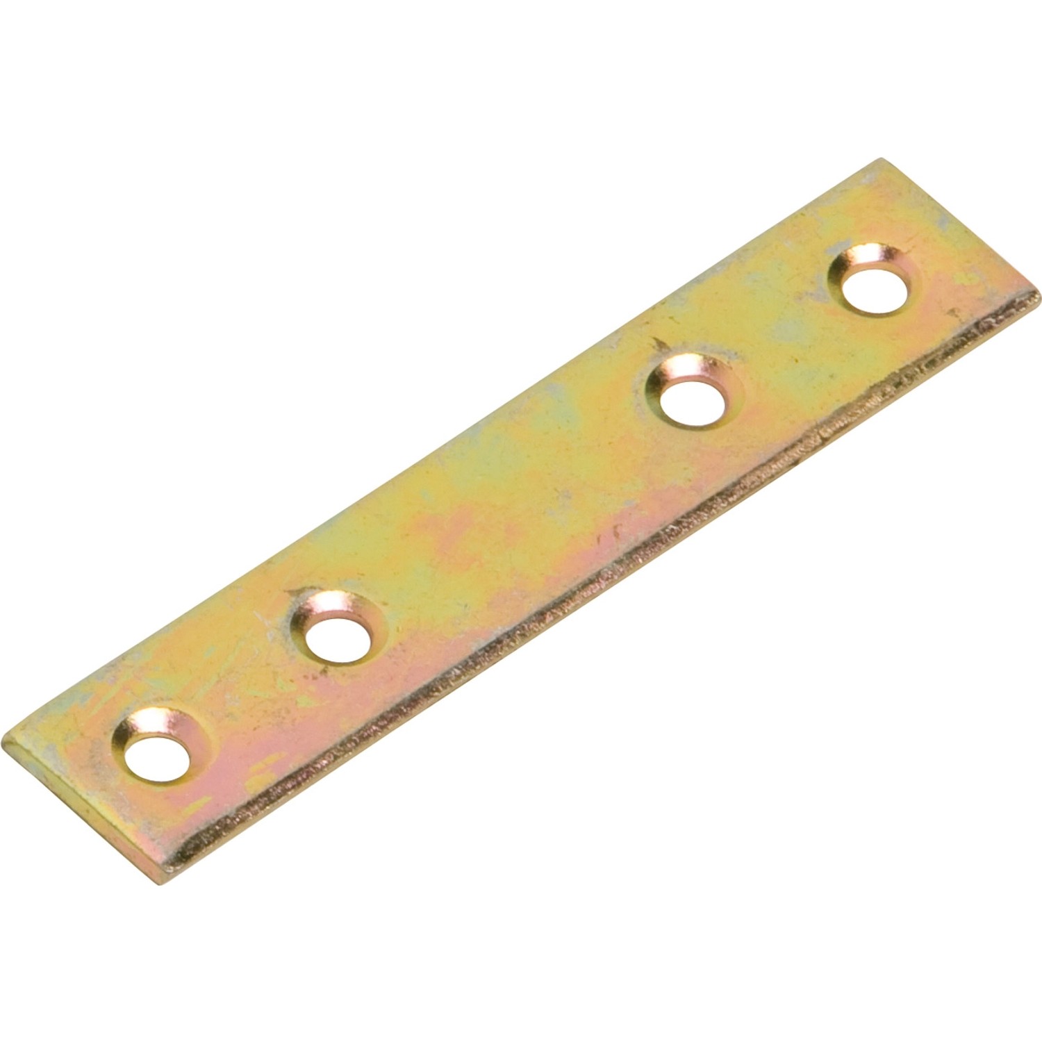 Plochý spojovací úhelník žlutě pozinkovaný 75 mm x 15 mm