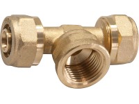 T-kus se svěracím kroužkem 20 mm x 24,1 mm (Rp 3/4) x 20 mm mosaz T-kus se svěracím kroužkem 20 mm x 24,1 mm (Rp 3/4) x 20 mm mosaz